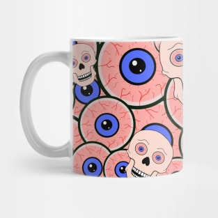 Bloodshot Skulls And Eyeballs Mug